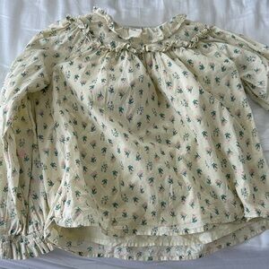 Janie and Jack Cream Floral Blouse